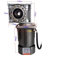 Motor 220VAC 400W with RV50/RV63 worm Gearbox
