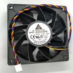 Delta Cooling Fan QFR1212GHE 12V 2.7A 120x120x38mm 4-Wire PWM Speed Control