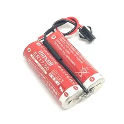 Maxell Battery ER17/50x2 3.6V Couple Battery 5000mAh PLC Battery with black connector