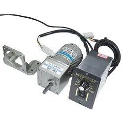 Gearbox with Motor 110V/220V 6W 450Rpm with Bracket & Speed Controller AC Motor With 2GN Gearbox