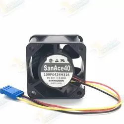 SanAce Colling Fan 109P0424H316 24VDC 0.095A With 3 Pin Blue Connector