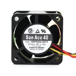 SanAce Cooling Fan 109P0424J3073 24VDC 018A With 3 Pin white connector