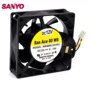 SanAce Cooling Fan 9WS0812H401 12V 0.16A with 3 Pin White Connector